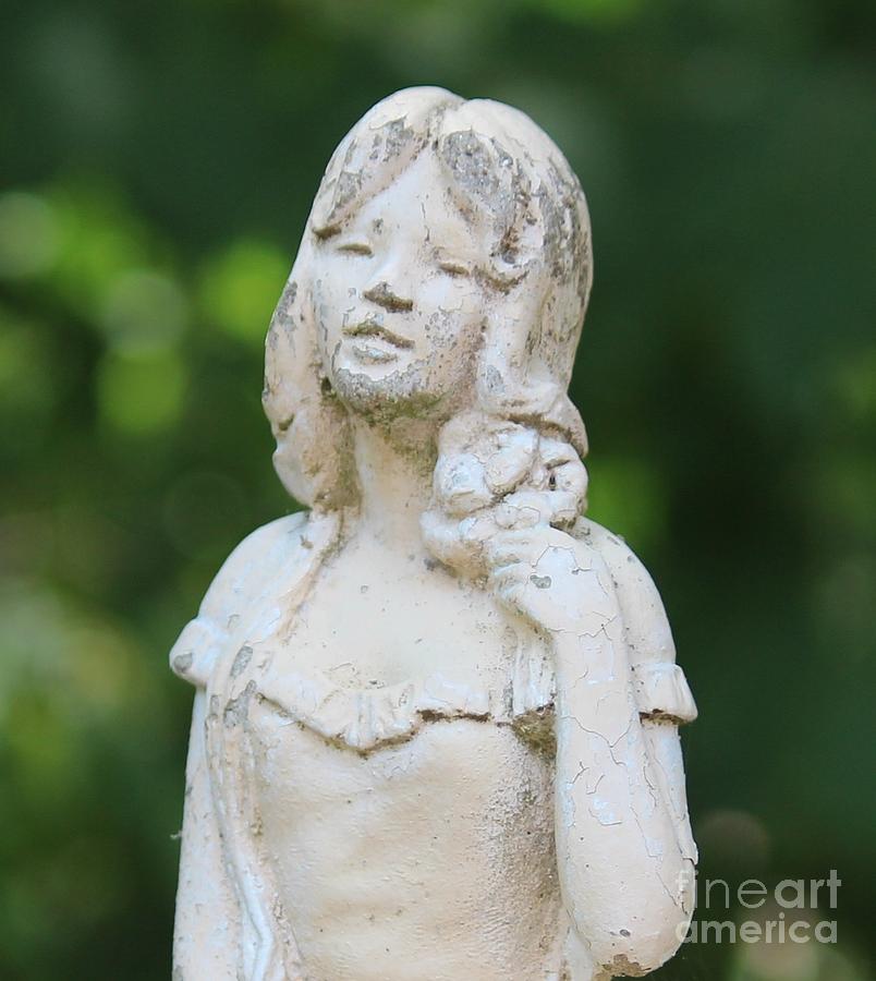 Girl in the Garden Statue Photograph by Cynthia Snyder