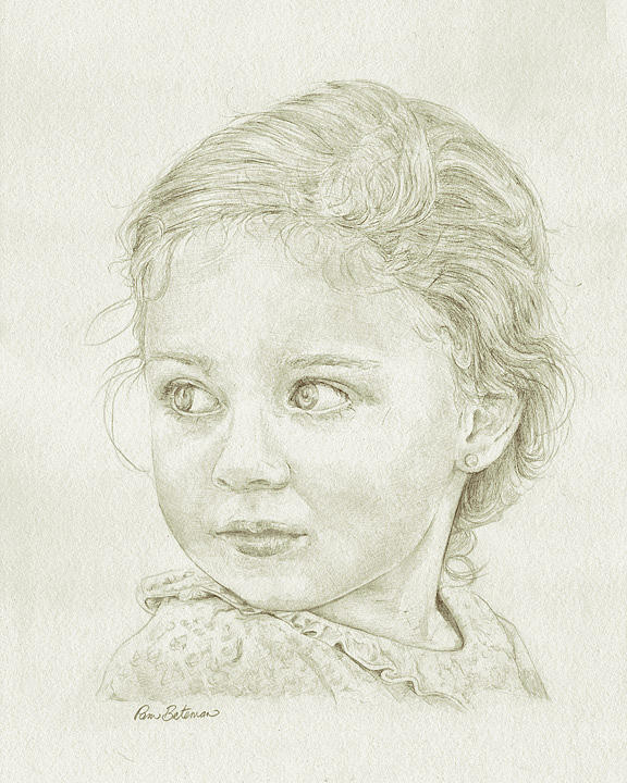 Girl Looking Away Drawing by Pamela Bateman | Fine Art America