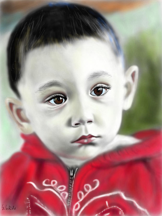Ipad Painting - Girl No.196 by Yoshiyuki Uchida Ipad Painting - Girl No.196 by Yoshiyuki Uchida