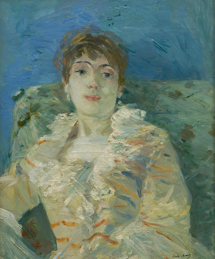 Girl on a Divan Painting by Berthe Morisot - Pixels