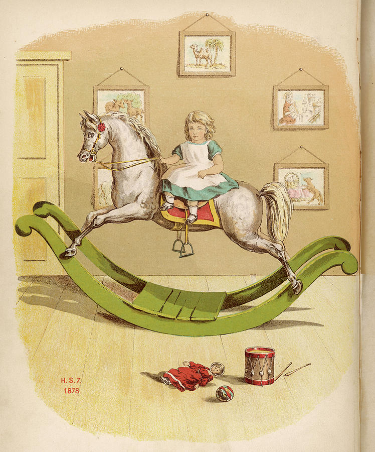 girl on a rocking horse