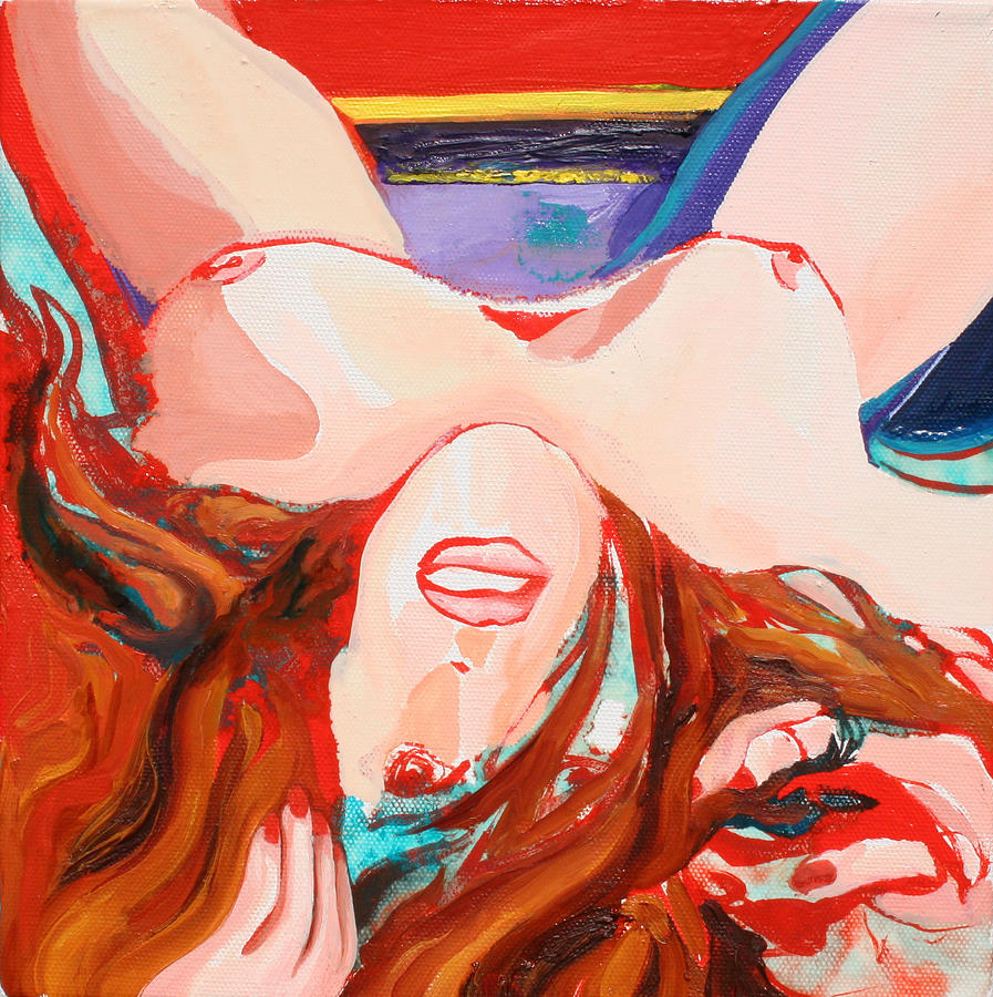 Nude Painting - Girl on Back by Joseph Demaree Nude Painting - Girl on Back by Joseph Demaree