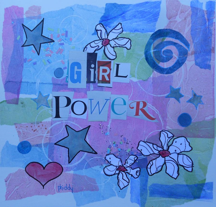Girl Power Painting by Phiddy Webb