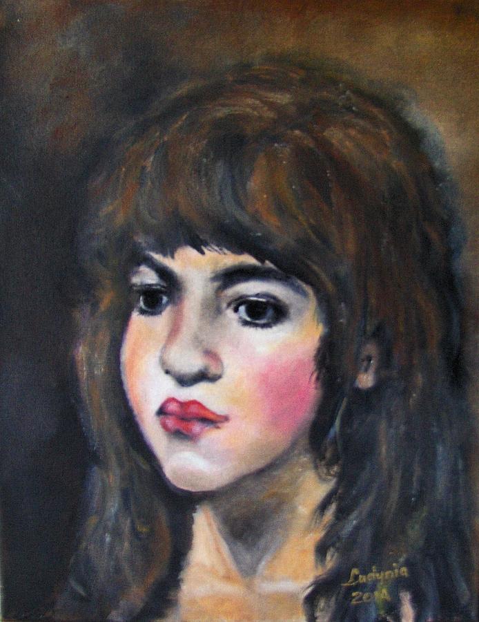 Girl Painting by Ryszard Ludynia