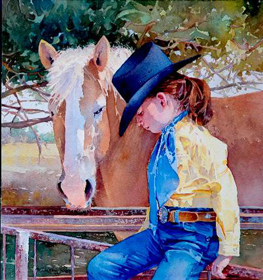 Girl Talk Painting By Judith Moore-knapp - Fine Art America