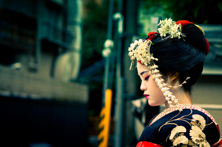 Girl wearing geishas costume Photograph by Fabio Sabatini