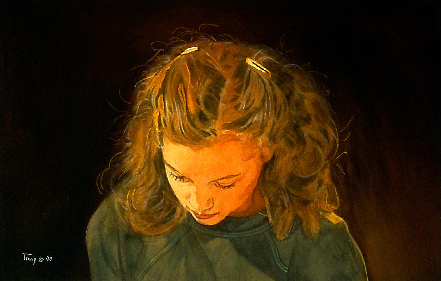 Girl with Barrettes  Painting by Robert Tracy