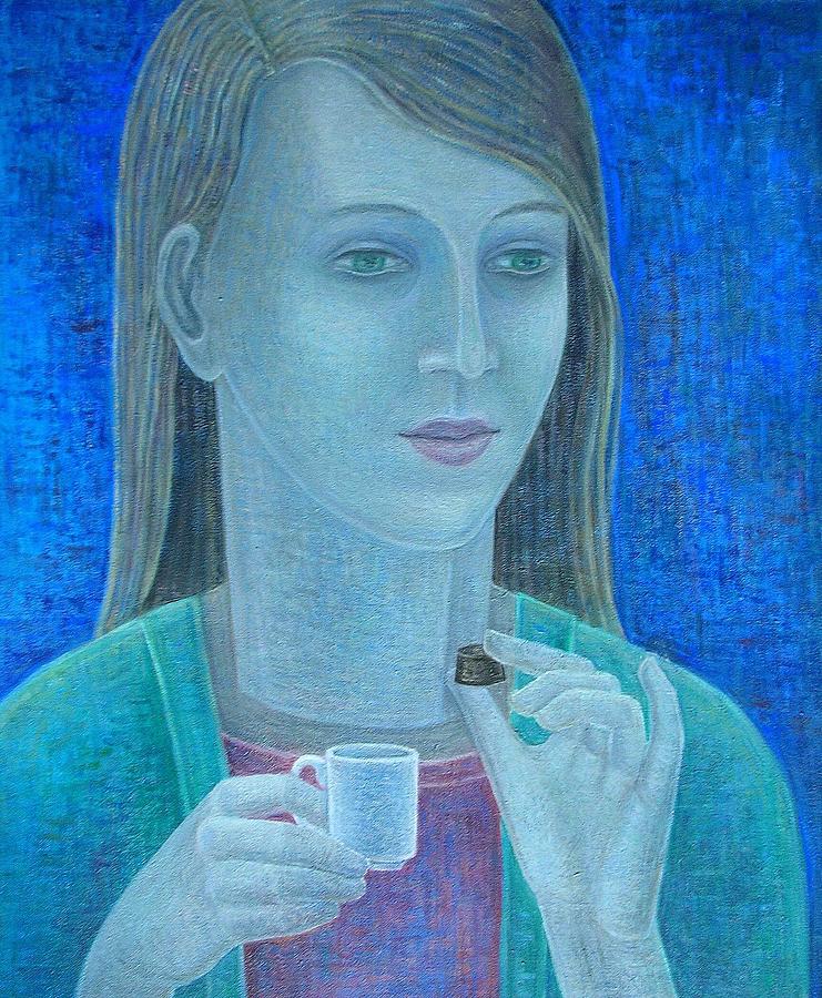 Girl With Chocolate, 2011, Oil On Canvas Photograph by Ruth Addinall