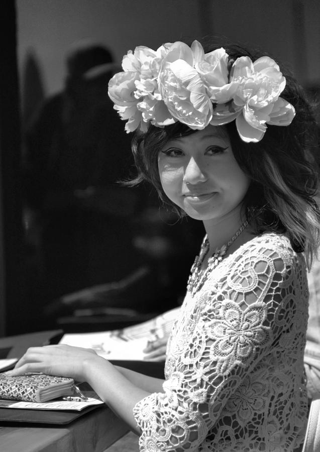 Girl with flowered hat Photograph by Douglas Pike