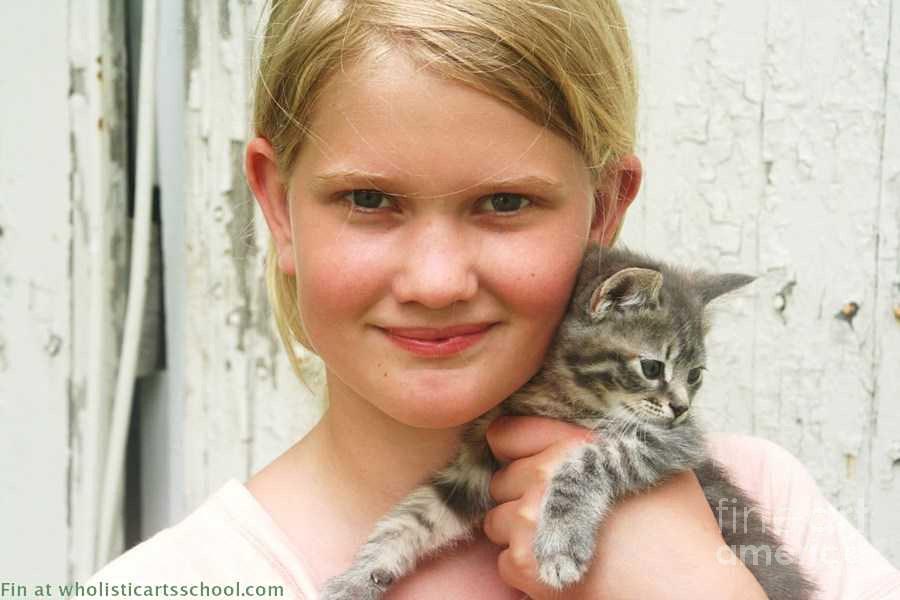 Girl With Kitten Photograph by PainterArtist FIN