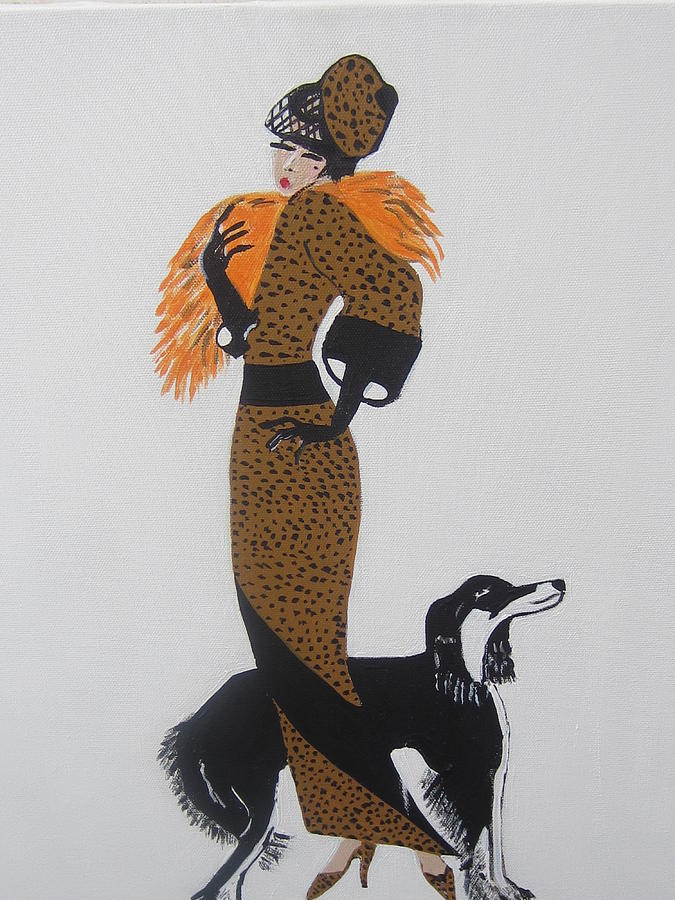 Girl With Orange Fur Painting by Nora Shepley