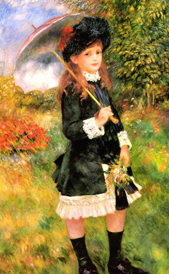 Girl With Parasol Digital Art by Pierre-Auguste Renoir