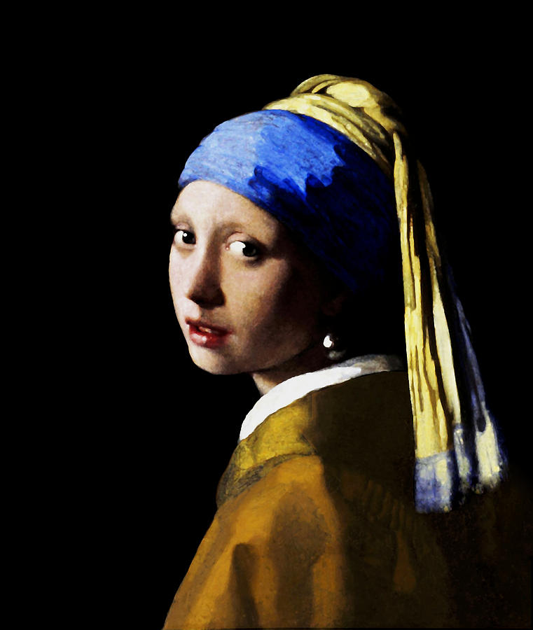 Jan Vermeer Digital Art - Girl with Pearl Ear Ring by Johannes Vermeer