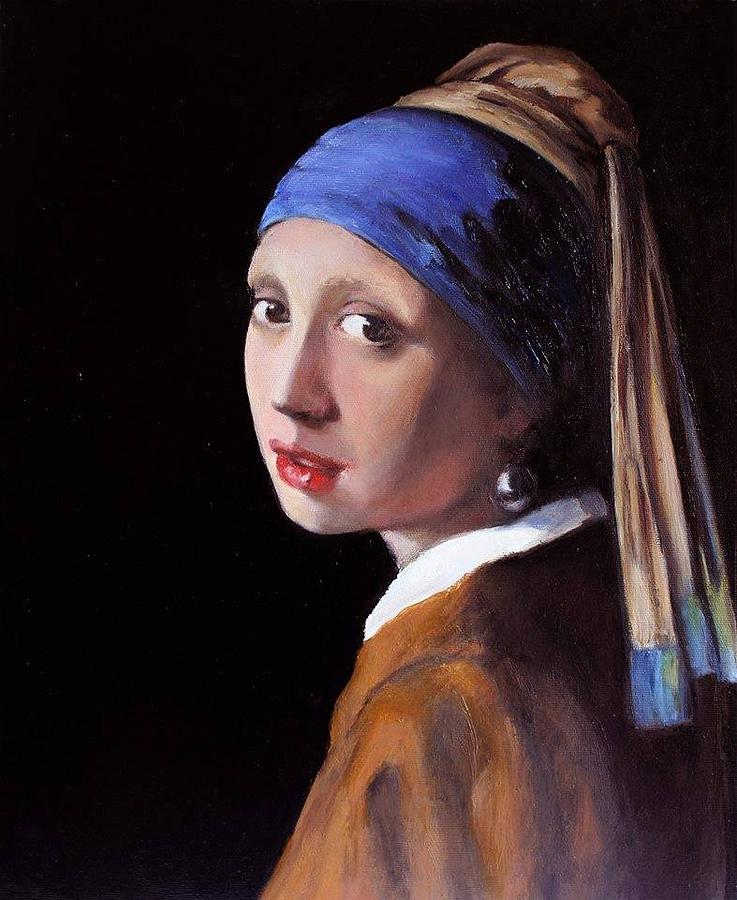 Girl with pearl earring Painting by Marietta Harutyunyan - Fine Art America