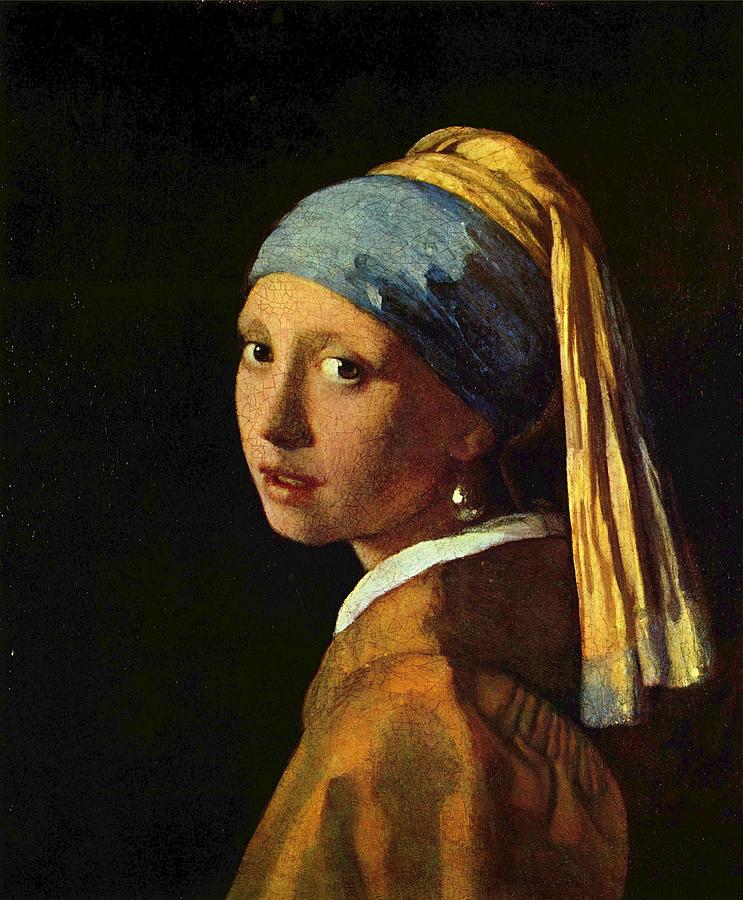 Girl with the Pearl Earring - Johannes Vermeer Painting Print Photograph by Georgia Clare