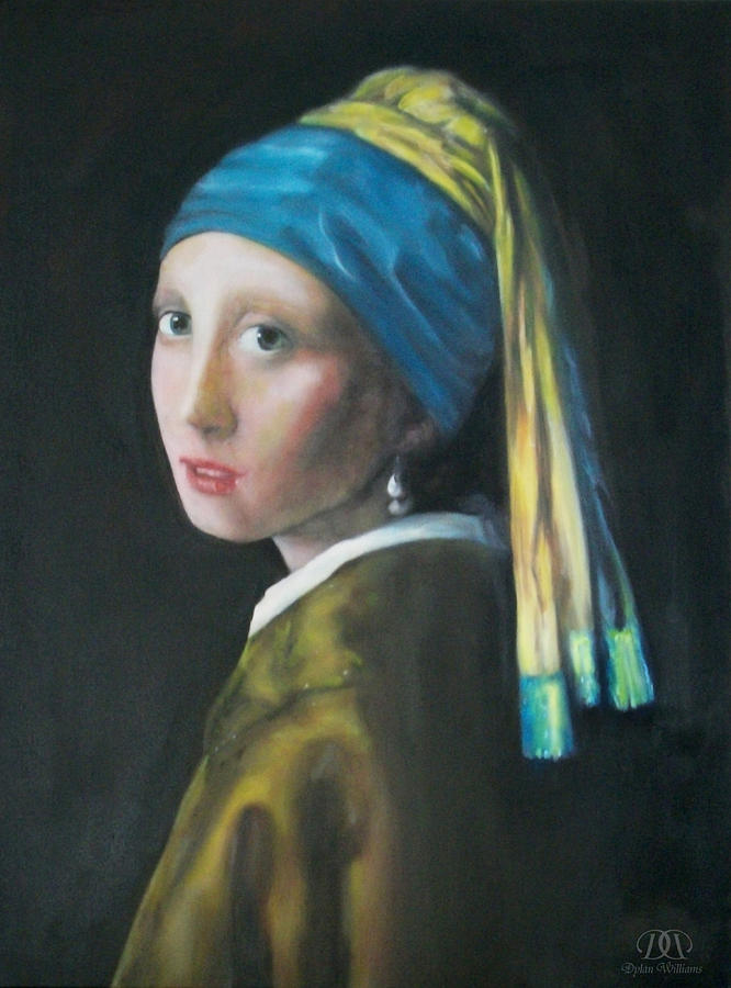 Girl with the pearl earring reproduction Painting by Dylan Williams