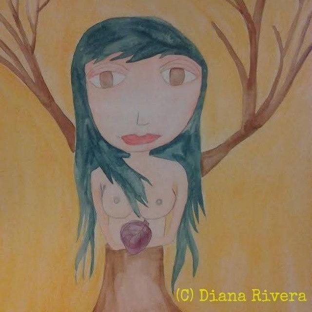 Nature Photograph - Girl With The Purple Heart. For Sale by Diana Gonzalez