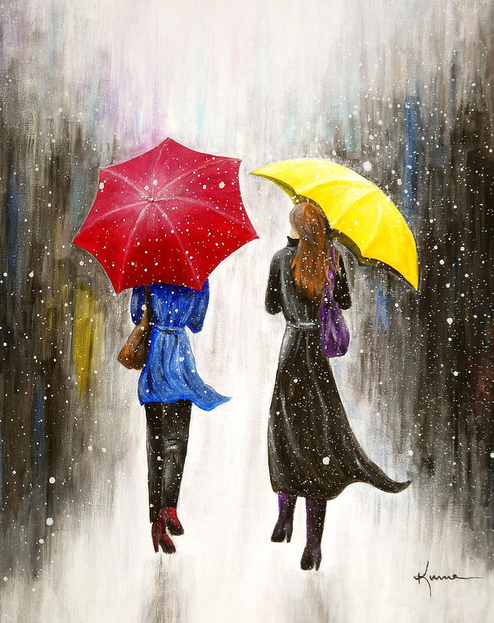 Girlfriends Painting by Kume Bryant