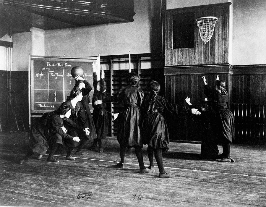 Girls Basketball, 1899 Photograph by Granger