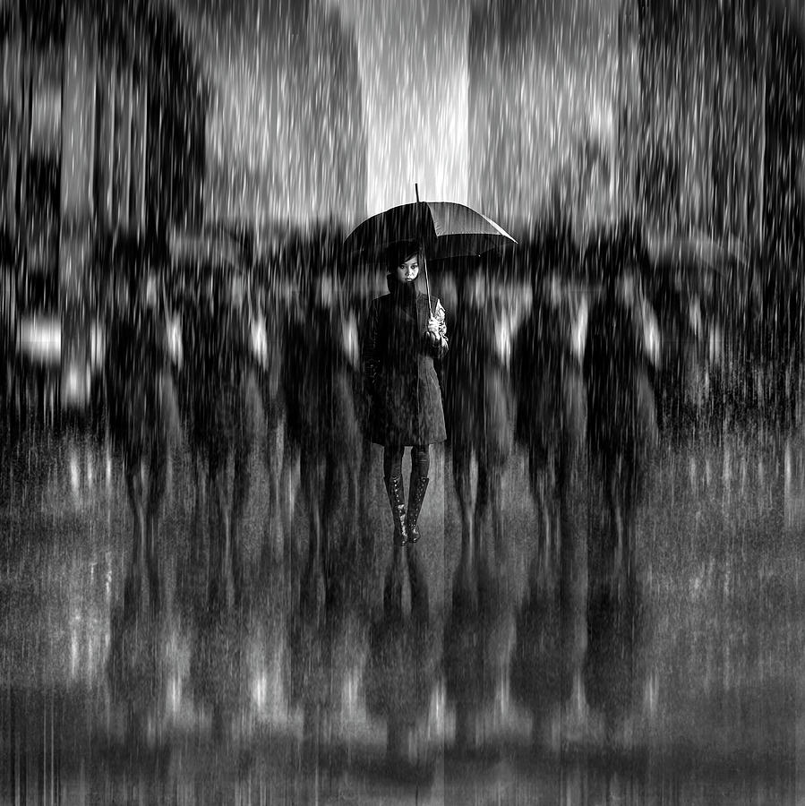 Girls In The Rain Photograph by Antonyus Bunjamin (abe)