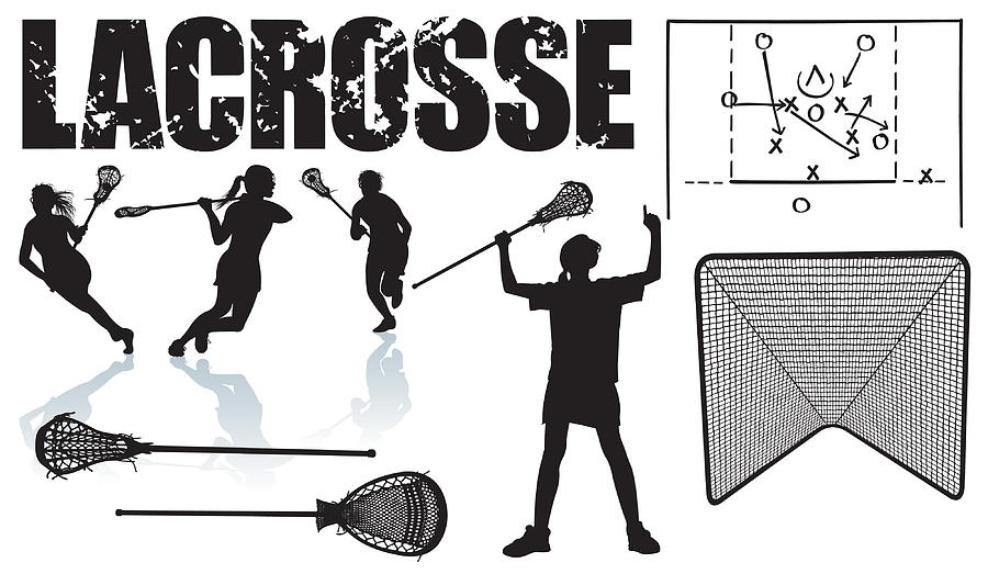 Girls Lacrosse - Sports Equipment Drawing by KeithBishop