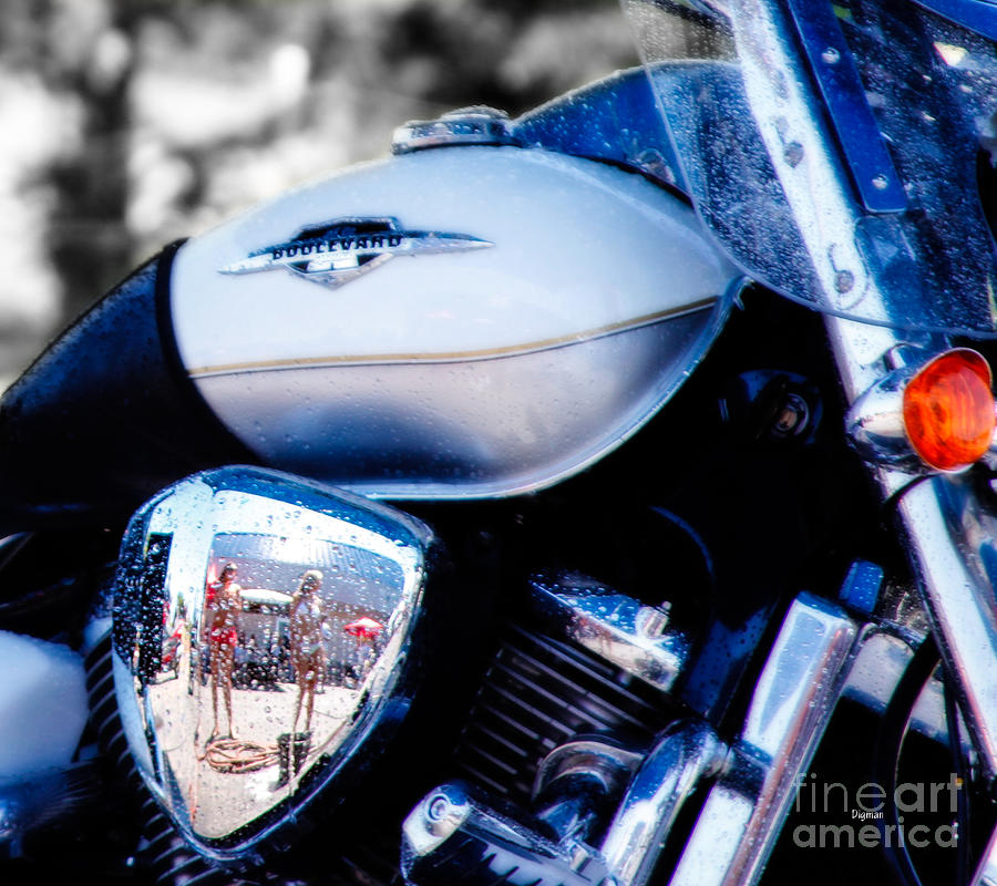 Motorcycle Photograph - Girls on the Boulevard  by Steven Digman