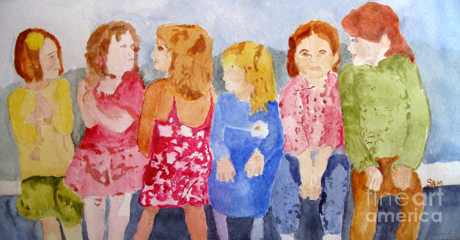 Girls Painting by Sandy McIntire