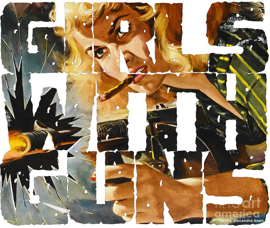 Sexy Digital Art - Girls With Guns Logo by Sasha Keen Sexy Digital Art - Girls With Guns Logo by Sasha Keen