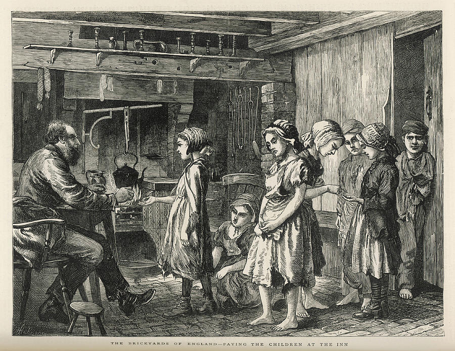 Girls Working In The Brickyards - Drawing by Illustrated London News ...