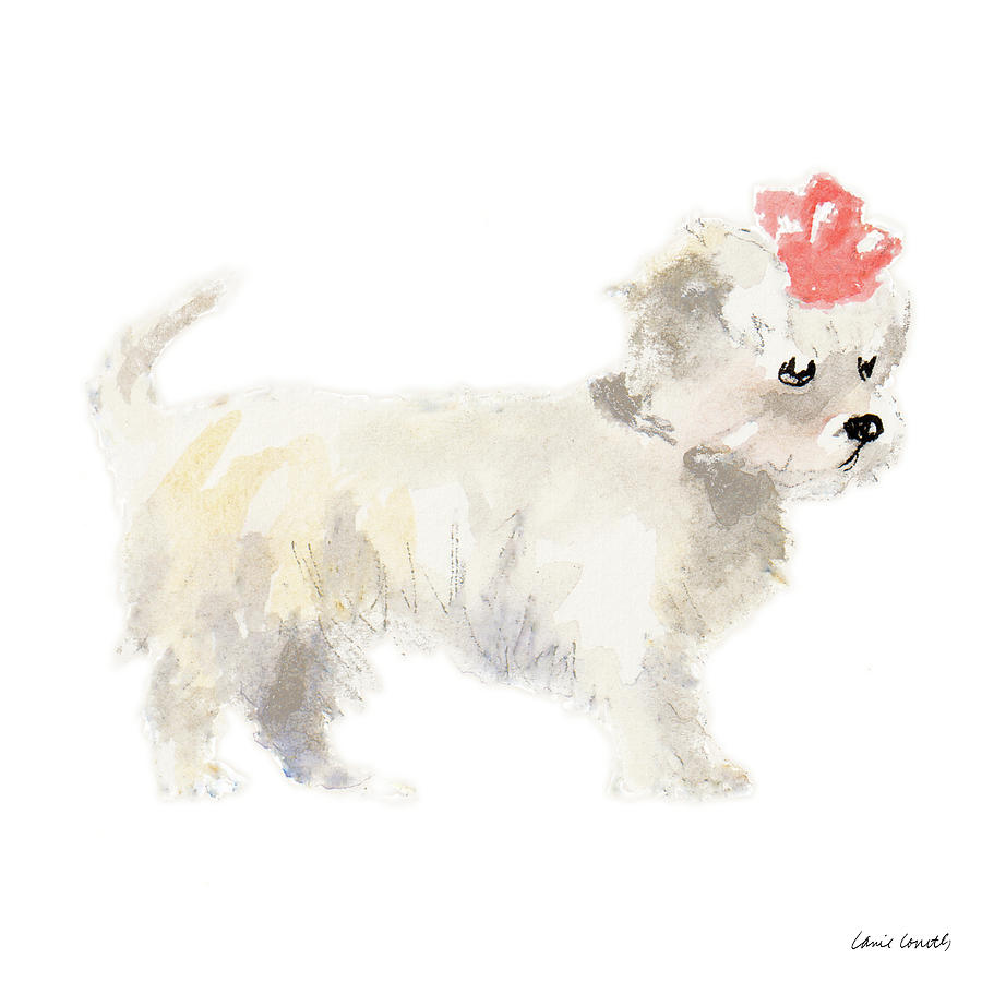 Animal Painting - Girly Puppy by Lanie Loreth