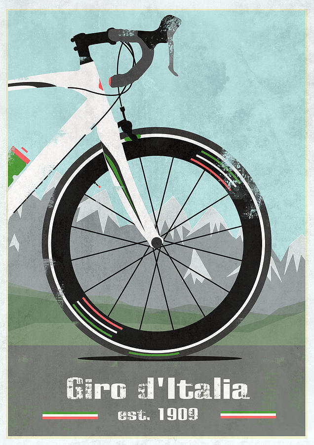 Bicycle Mixed Media - Giro dItalia Bike by Andy Scullion
