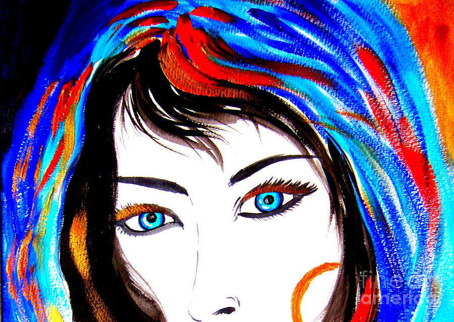 Gitana eyes Painting by Roberto Gagliardi
