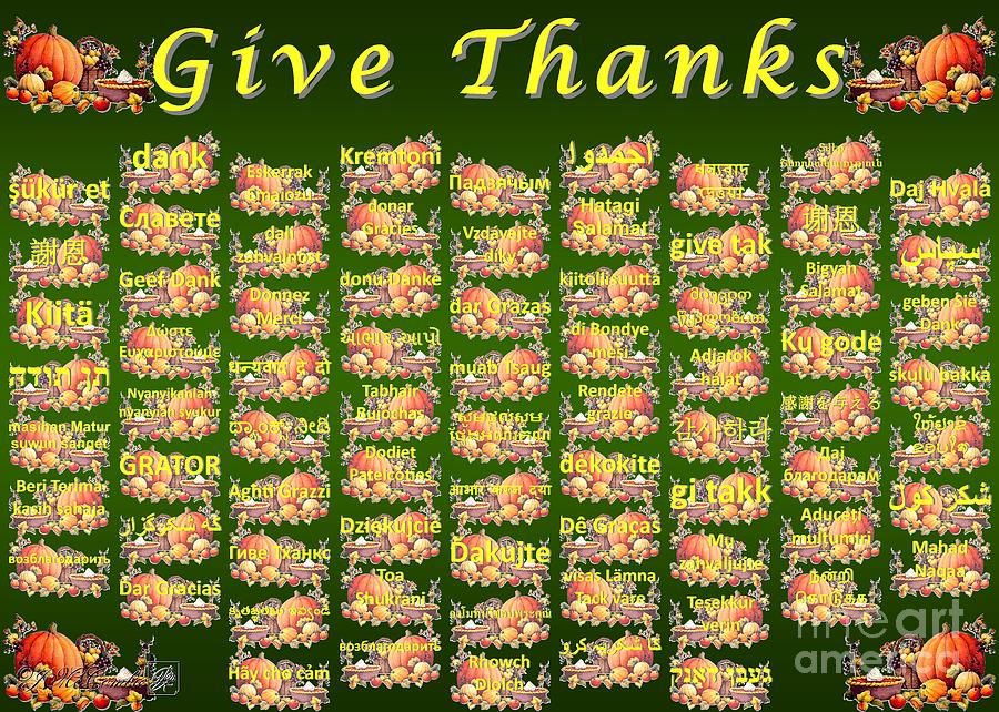 Give Thanks Digital Art by J McCombie