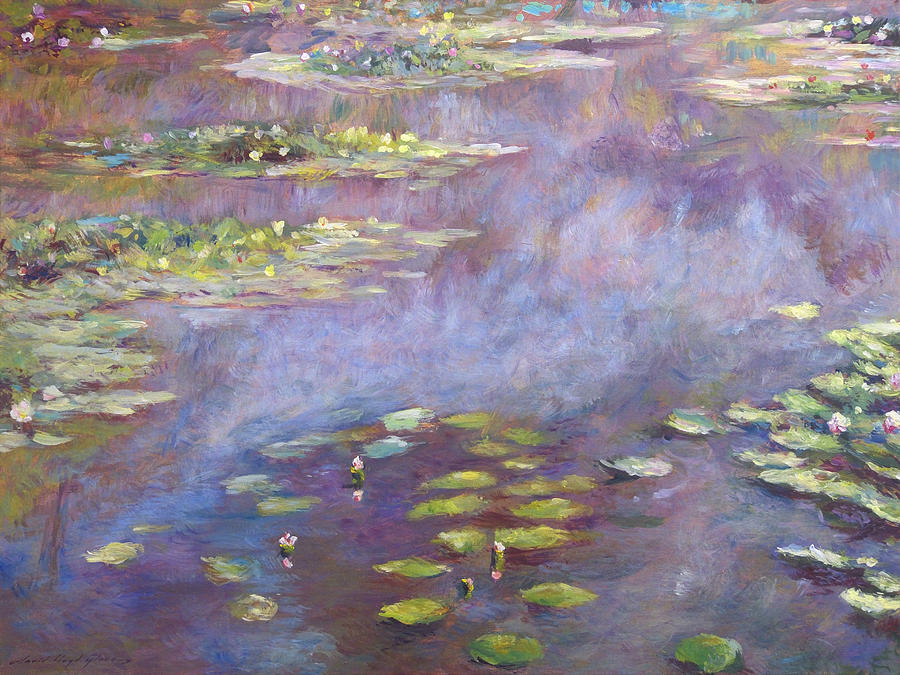 Giverny Nympheas Painting by David Lloyd Glover