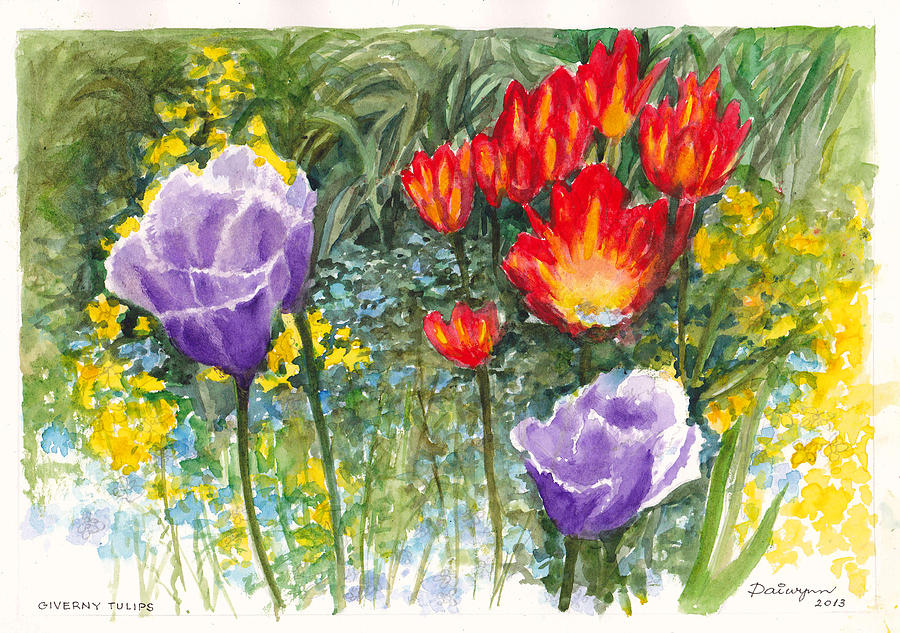 Giverny Tulips Painting by Dai Wynn