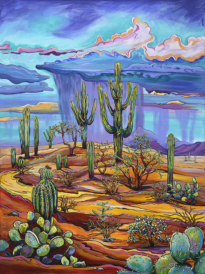 Desert Painting - Giving Back to the Desert by Alexandria Winslow