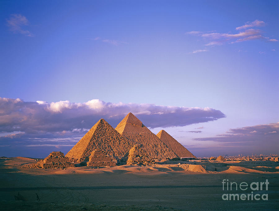 Giza Pyramids At Dusk, Egypt Photograph by Adam Sylvester