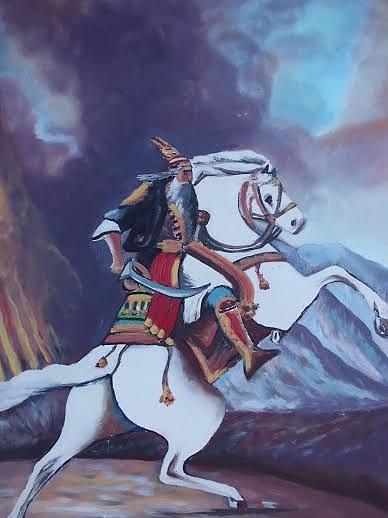 Skenderbeu Painting - Gjergj Kastrioti skenderbeu by Defrim Hoxha