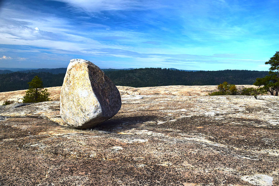 Glacial Erratic on Bald Rock Dome Photograph by Frank Wilson