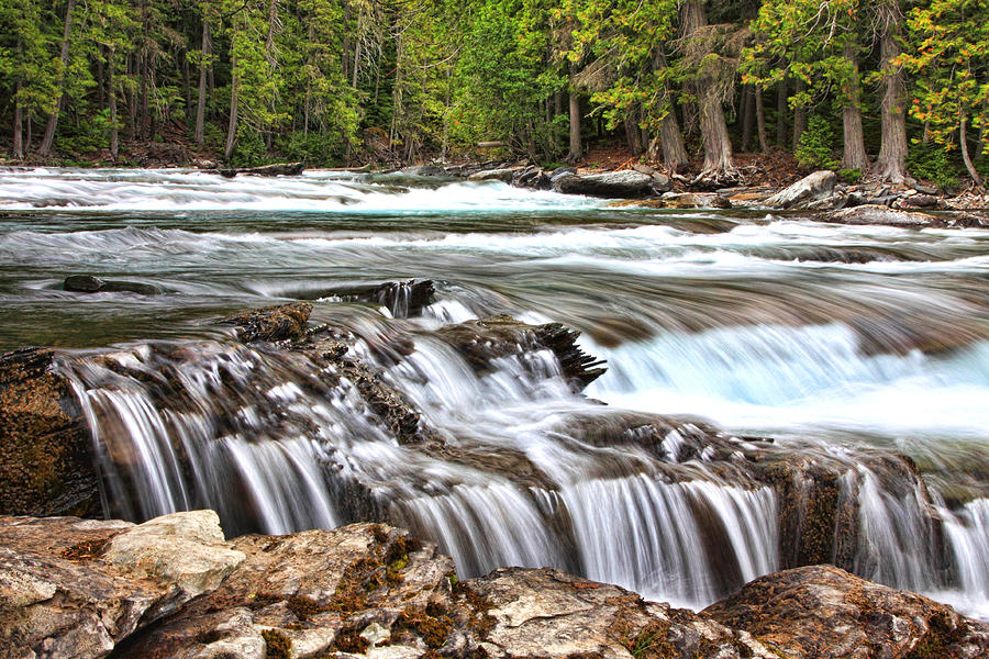 Glacier National Park Photograph - Glacial Falls by Shari Jardina