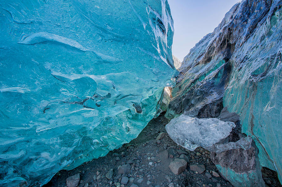 Nature Photograph - Glacial Ice Cave, Svinafellsjokull by Panoramic Images