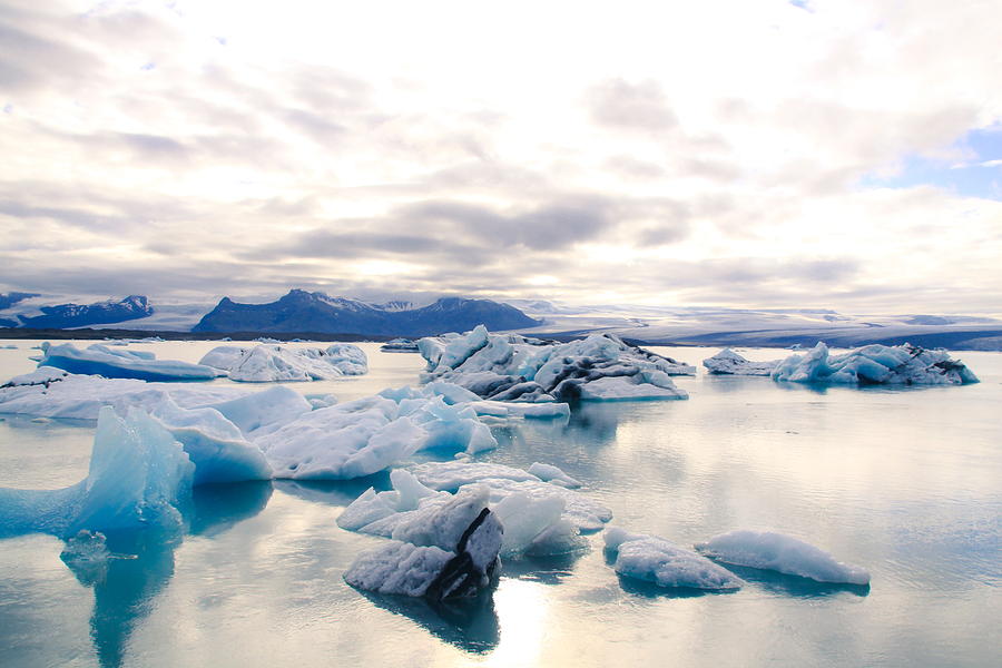 Glacial lake in Iceland Photograph by Laura SONG - Fine Art America