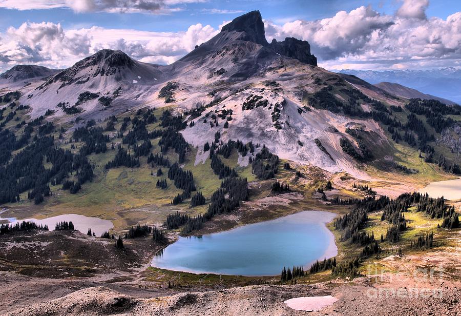 Black Tusk Photograph - Glacial Lakes Below The Tusk by Adam Jewell