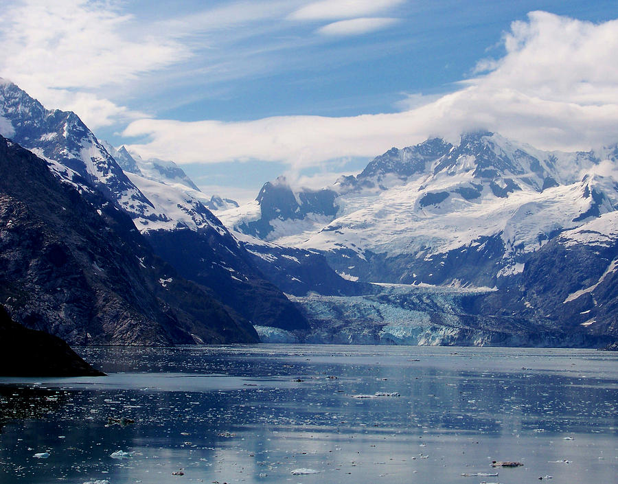 Nature Photograph - Glacier Bay  Johns Hopkins Glacier by Judy Wanamaker