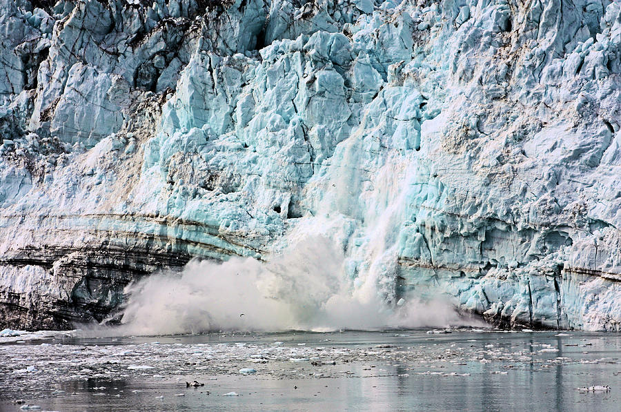 Glacier Photograph - Glacier Calving Margerie by Kristin Elmquist