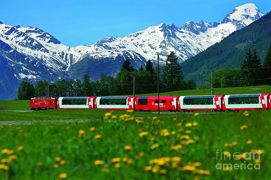 Mountain Photograph - Glacier Express Switzerland to France by Brian Joseph