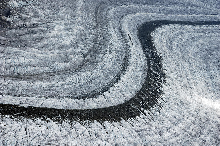 Glacier Moraine - lots of ice Photograph by Matthias Hauser