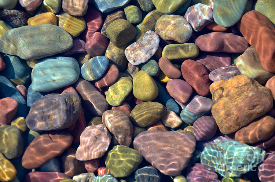 Glacier Park Lake Rocks Photograph by Jason Waugh | Pixels