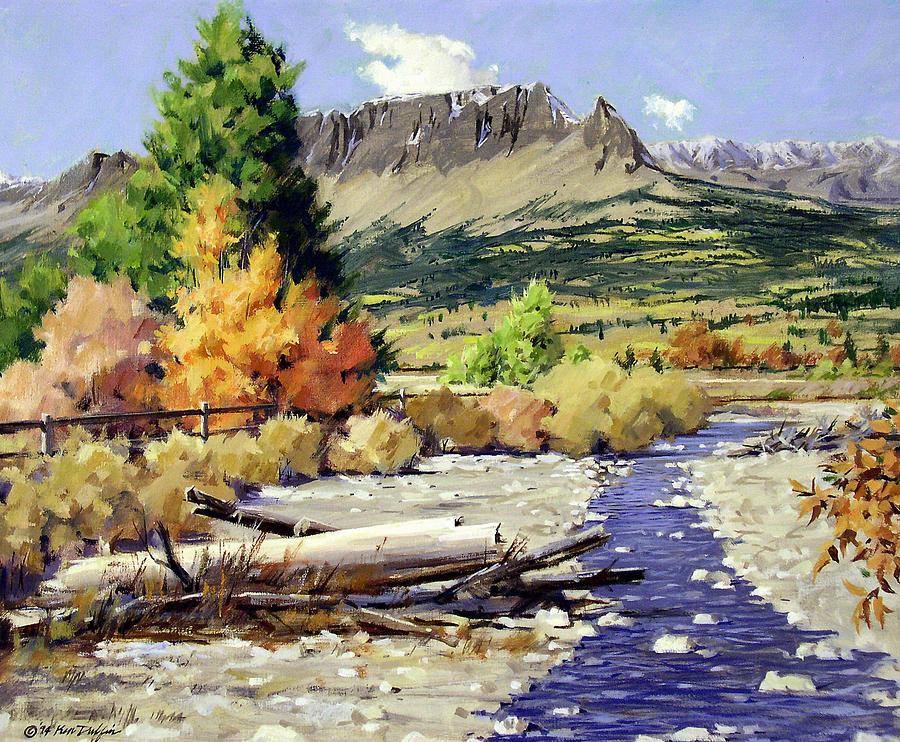 Glacier Park stream Painting by Ken Duffin | Fine Art America