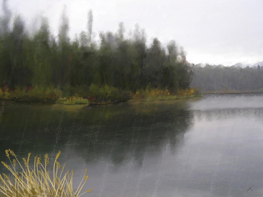Glacier Rain Painting by Susan Kinney